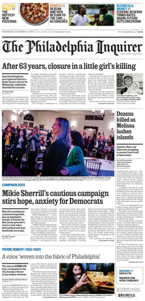 Cover of The Philadelphia Inquirer (South Jersey edition)