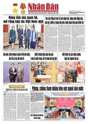 Cover of Nhan Dan newspaper