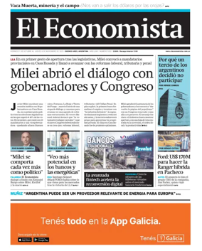 Cover of El Economista (Argentina)