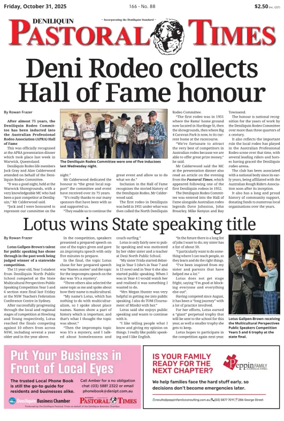 Cover of Deniliquin Pastoral Times