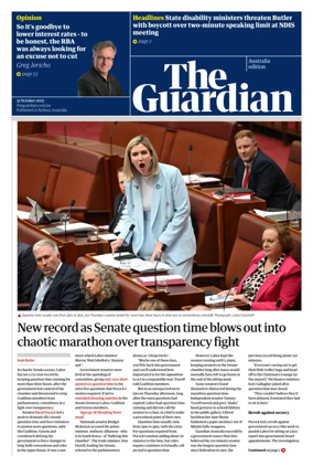 Cover of The Guardian Australia