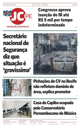 Cover of Jornal do Commercio