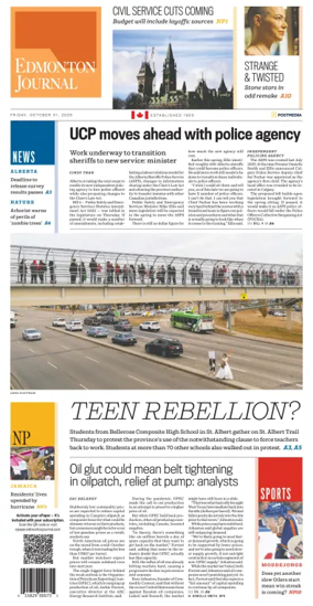 Cover of Edmonton Journal