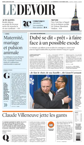 Cover of Le Devoir