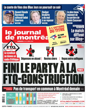 Cover of Le Journal de Montreal