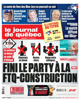 Cover of Le Journal de Quebec