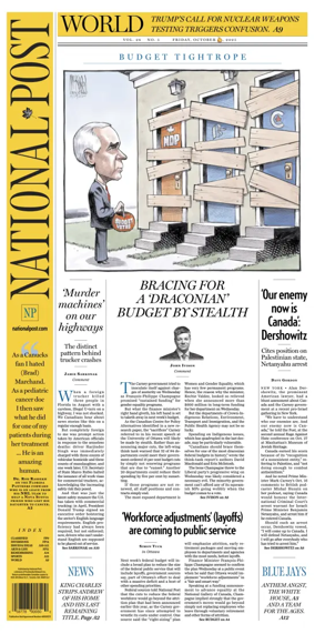 Cover of National Post - (Latest Edition)