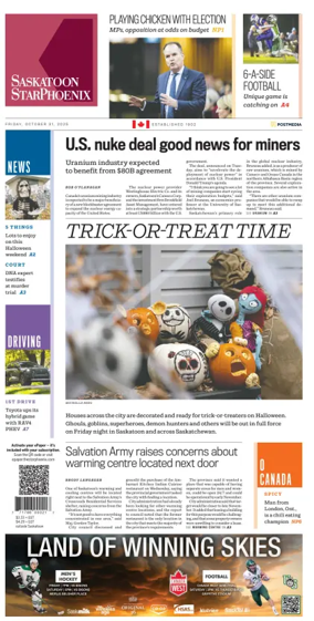 Cover of Saskatoon StarPhoenix