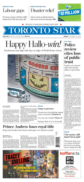 Cover of Toronto Star
