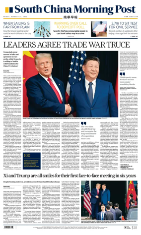 Cover of South China Morning Post