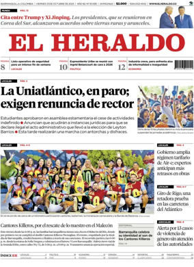 Cover of El Heraldo (Colombia)