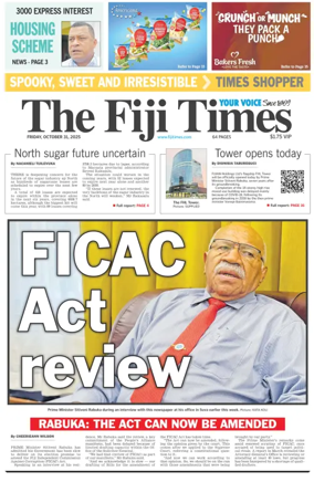 Cover of The Fiji Times