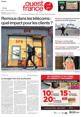 Cover of Ouest France (Auray)