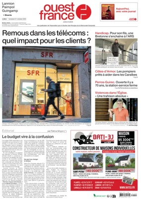 Cover of Ouest France (Lannion)