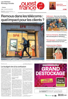 Cover of Ouest France (Les Herbiers / Montaigu)
