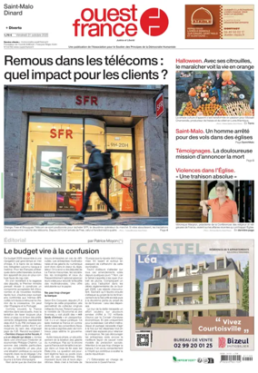 Cover of Ouest France (Saint-Malo)
