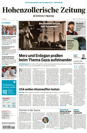 Cover of Hohenzollerische Zeitung