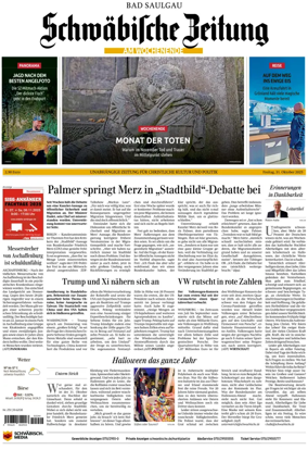 Cover of Schwaebische Zeitung (Bad Saulgau)