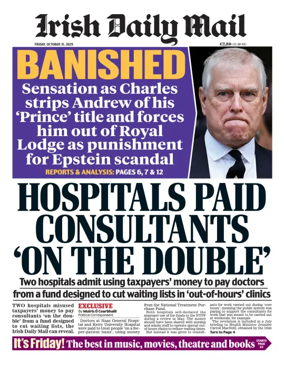 Cover of Irish Daily Mail