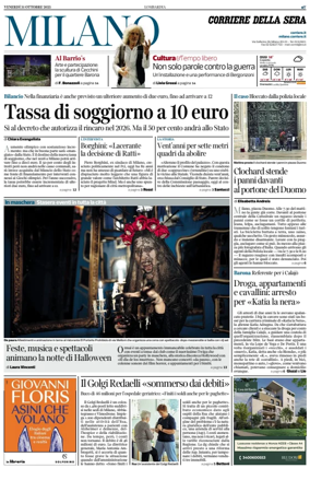 Cover of Corriere della Sera (Milano)
