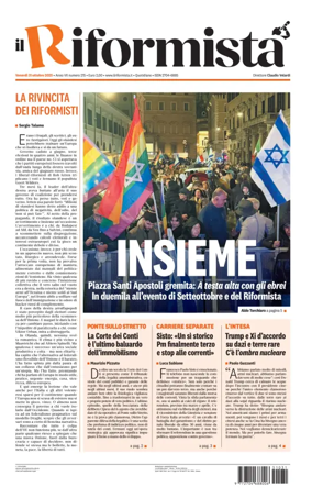 Cover of Il Riformista (Italy)