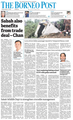 Cover of The Borneo Post (Sabah)