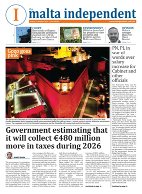 Cover of Malta Independent