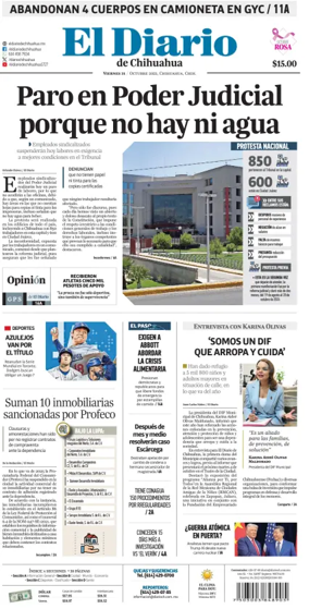 Cover of El Diario de Chihuahua