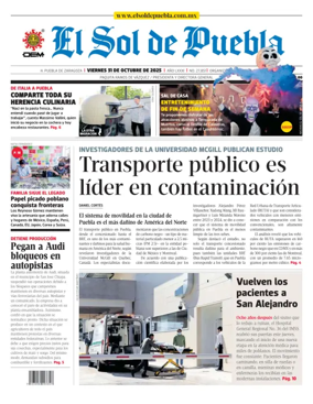 Cover of El Sol de Puebla