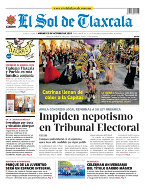 Cover of El Sol de Tlaxcala