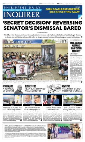 Cover of Philippine Daily Inquirer