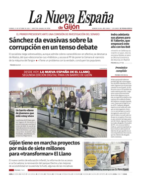 Cover of La Nueva España (Gijón)