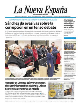 Cover of La Nueva España (Oviedo)