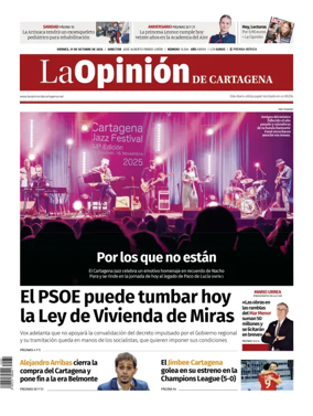 Cover of La Opinion de Murcia (Cartagena)