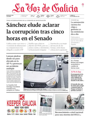 Cover of La Voz de Galicia (Lugo)