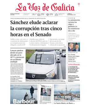 Cover of La Voz de Galicia (Pontevedra)