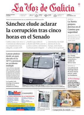 Cover of La Voz de Galicia (Santiago)