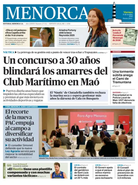 Cover of Menorca Diario Insular
