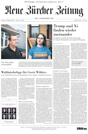 Cover of Neue Zürcher Zeitung