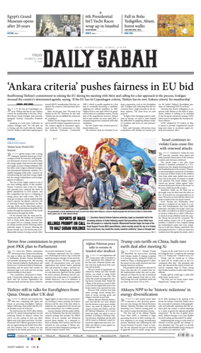 Cover of Daily Sabah (Turkey)