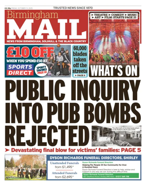 Cover of Birmingham Mail