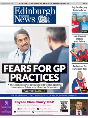 Cover of Edinburgh Evening News