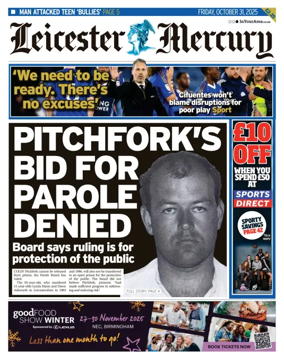 Cover of Leicester Mercury