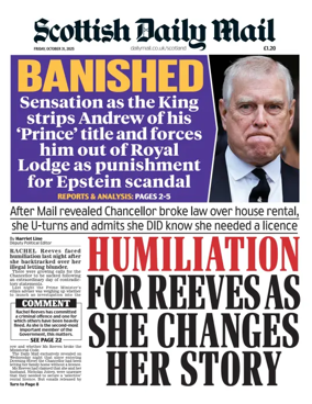 Cover of Scottish Daily Mail