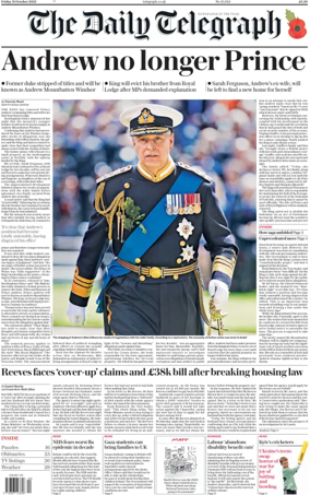 Cover of The Daily Telegraph