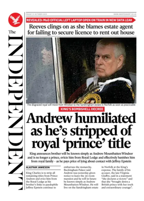 Cover of The Independent