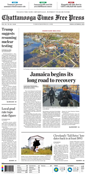 Cover of Chattanooga Times Free Press