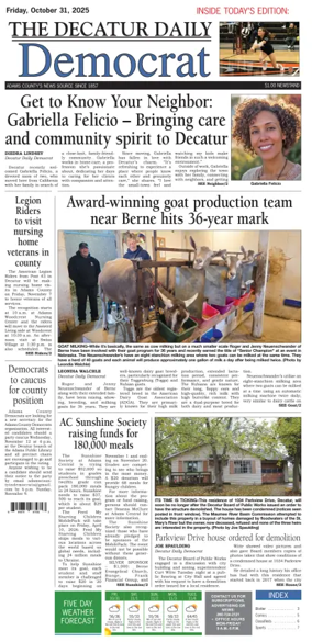 Cover of The Decatur Daily Democrat