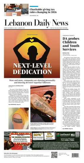 Cover of Lebanon Daily News