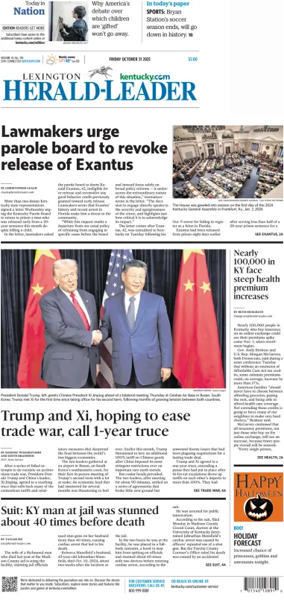 Cover of Lexington Herald-Leader